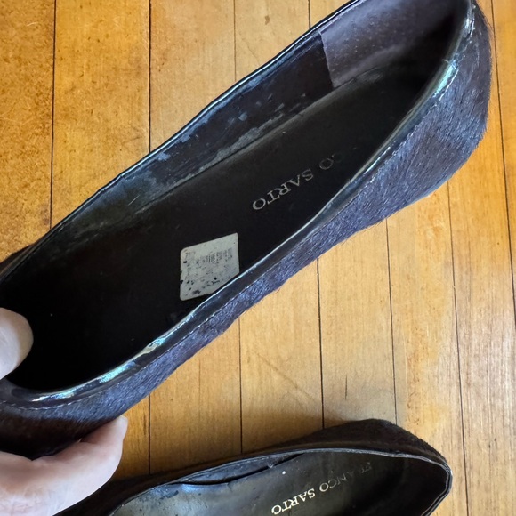 Franco Sarto Black and Gold Quilted Flats - Picture 3 of 13